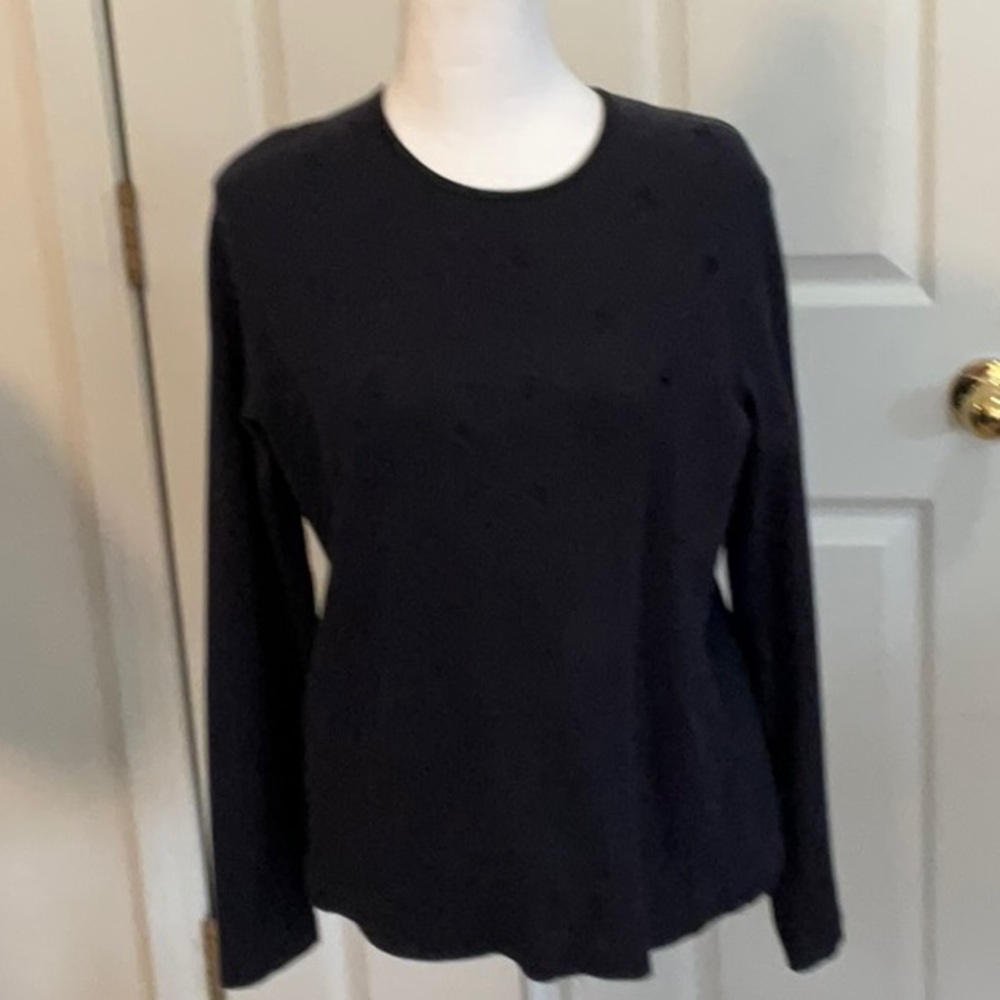 WHITE STAG LONG SLEEVE POPOVER TOP SIZE- LARGE